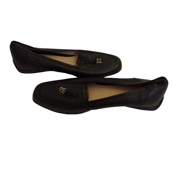 Eric Javits Black Flat Loafers Size 9.5 EJ Charms Rubber Sole Italy - Picture 4 of 6